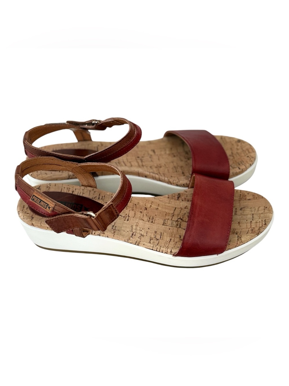 Pikolinos Mykonos Brown Leather Sandals
Velcro Closure Ankle Strap Sz 39 (EU)